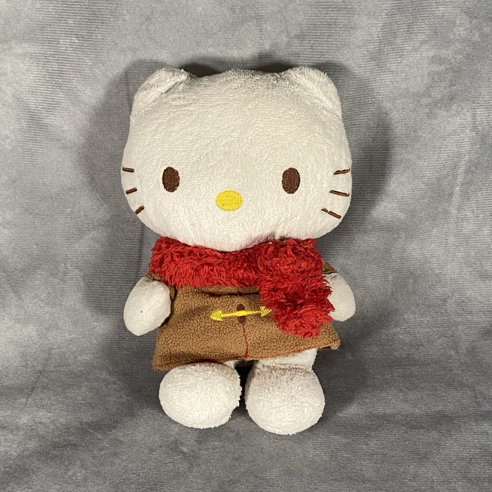 Sanrio‎ Hello Kitty Plush 2007 Red Scarf Stuffed Animal Collectable Toy